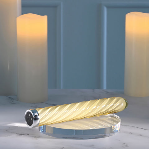 Playboy Pleasure Twist of Fate 17.5 cm Glass USB Vibrator Vibrators