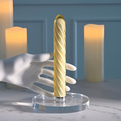 Playboy Pleasure Twist of Fate 17.5 cm Glass USB Vibrator Vibrators