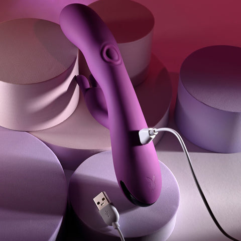 Playboy Pleasure BUSY BUNNY 22.6 cm USB Rechargeable Rabbit Vibrator VIBRATORS-RABBIT