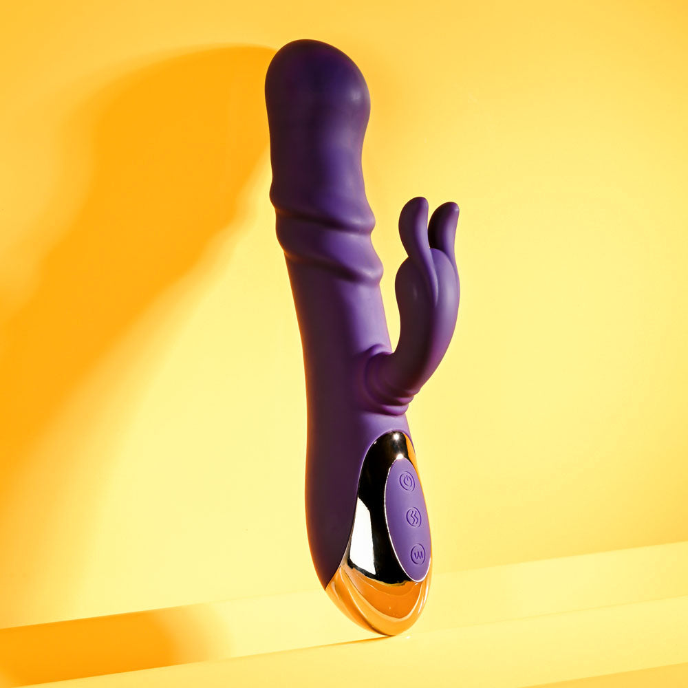 Playboy Pleasure Bunny Punch 24.4 cm USB Rechargeable Twirling Rabbit Vibrator VIBRATORS-RABBIT-MULTI