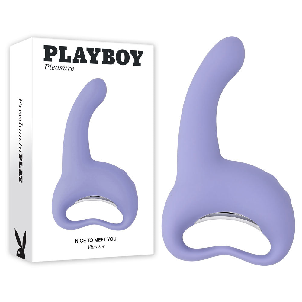 Playboy Pleasure Nice to Meet You 19.5 Centimeter USB Rechargeable Vibrator Purple Vibrators