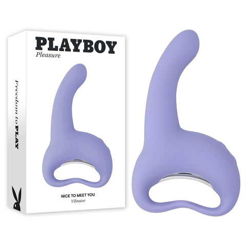 Playboy Pleasure Nice to Meet You 19.5 Centimeter USB Rechargeable Vibrator Purple Vibrators