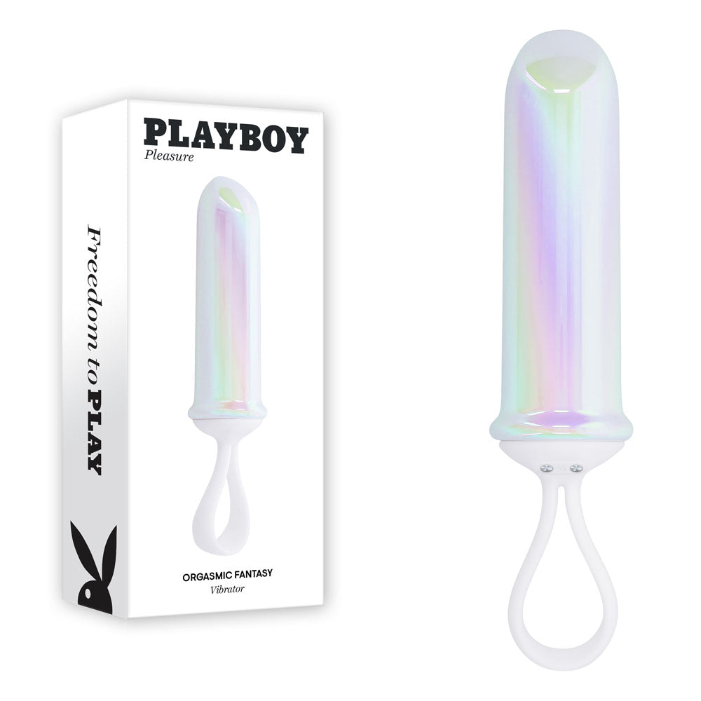 Playboy Pleasure Orgasmic Fantasy USB Rechargeable 13.5 cm Bullet Vibrator White BULLETS