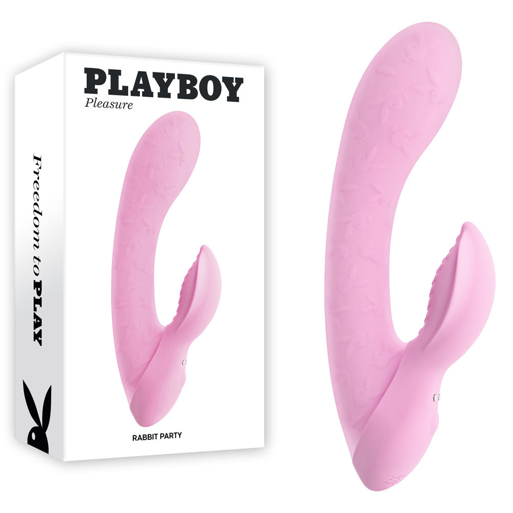 Playboy Pleasure Rabbit Party – USB Rechargeable Rabbit Vibrator 15.2 cm Pink > Vibrators > Ladies > Rabbit