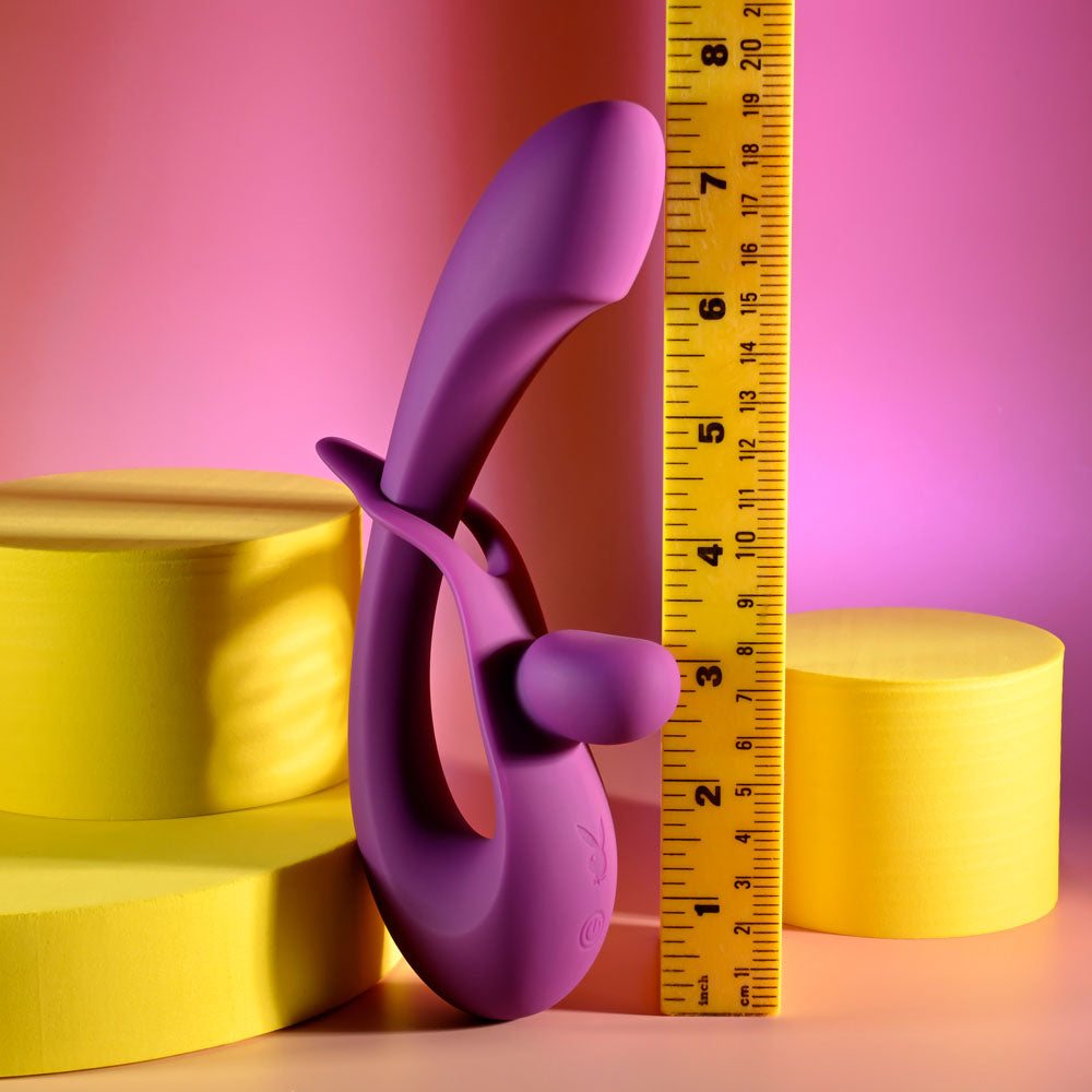 Playboy Pleasure Cha Cha Slide 20 Cm USB Rechargeable Rabbit Vibrator VIBRATORS-RABBIT-MULTI