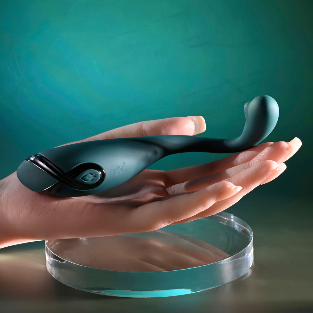 Playboy Pleasure Pinpoint Perfection – USB Rechargeable 19.3 cm Poseable Slim Vibrator > Sex Toys For Ladies > Clitoral Vibrators and Stimulators