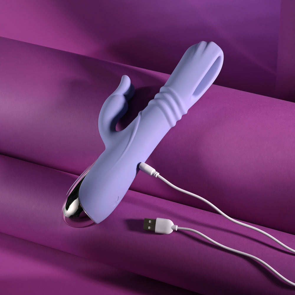 Playboy Pleasure Tap Me In – USB Rechargeable 24.2 cm Rabbit Vibrator > Vibrators > Ladies > Rabbit
