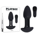 Playboy Pleasure Rim Shot – 11.4 cm USB Rechargeable Vibrating Butt Plug Black > Anal Range > Vibrating Butt Plugs