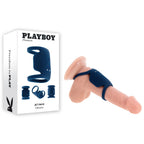 Playboy Pleasure Jet Pack Dark Vibrating Penis Harness Blue > Sex Toys For Men > Penis Sleeves