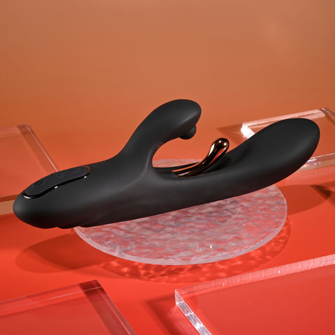 Playboy Pleasure Aureus 22.7 cm USB Rechargeable Rabbit Vibrator with Internal Flicker Feature VIBRATORS-RABBIT
