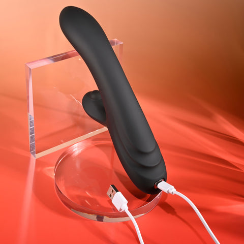 Playboy Pleasure Aureus 22.7 cm USB Rechargeable Rabbit Vibrator with Internal Flicker Feature VIBRATORS-RABBIT