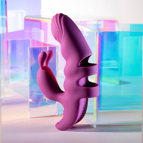 Playboy Pleasure USB Rechargeable Finger Vibrator With Dual Motors Finger Stimulator