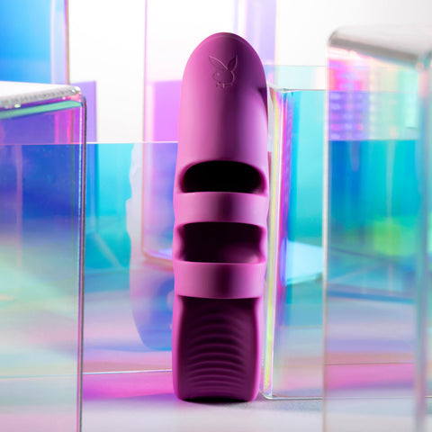 Playboy Pleasure USB Rechargeable Finger Vibrator With Dual Motors Finger Stimulator