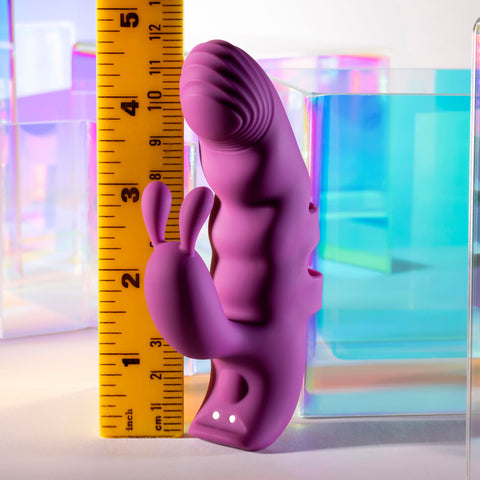 Playboy Pleasure USB Rechargeable Finger Vibrator With Dual Motors Finger Stimulator