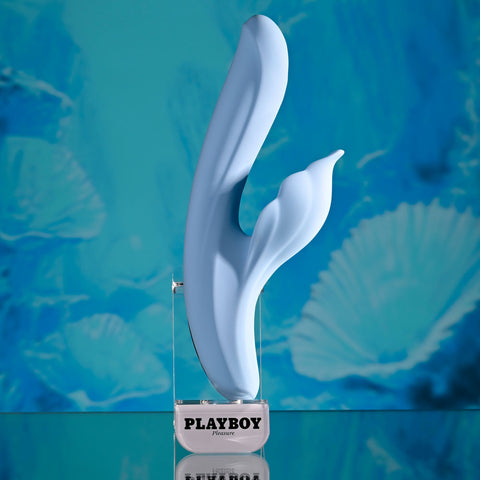 Playboy Pleasure IN BLOOM - 23.5 cm USB Rechargeable Thrusting Tapping & Heating Dual Vibrator VIBRATORS-RABBIT-MULTI