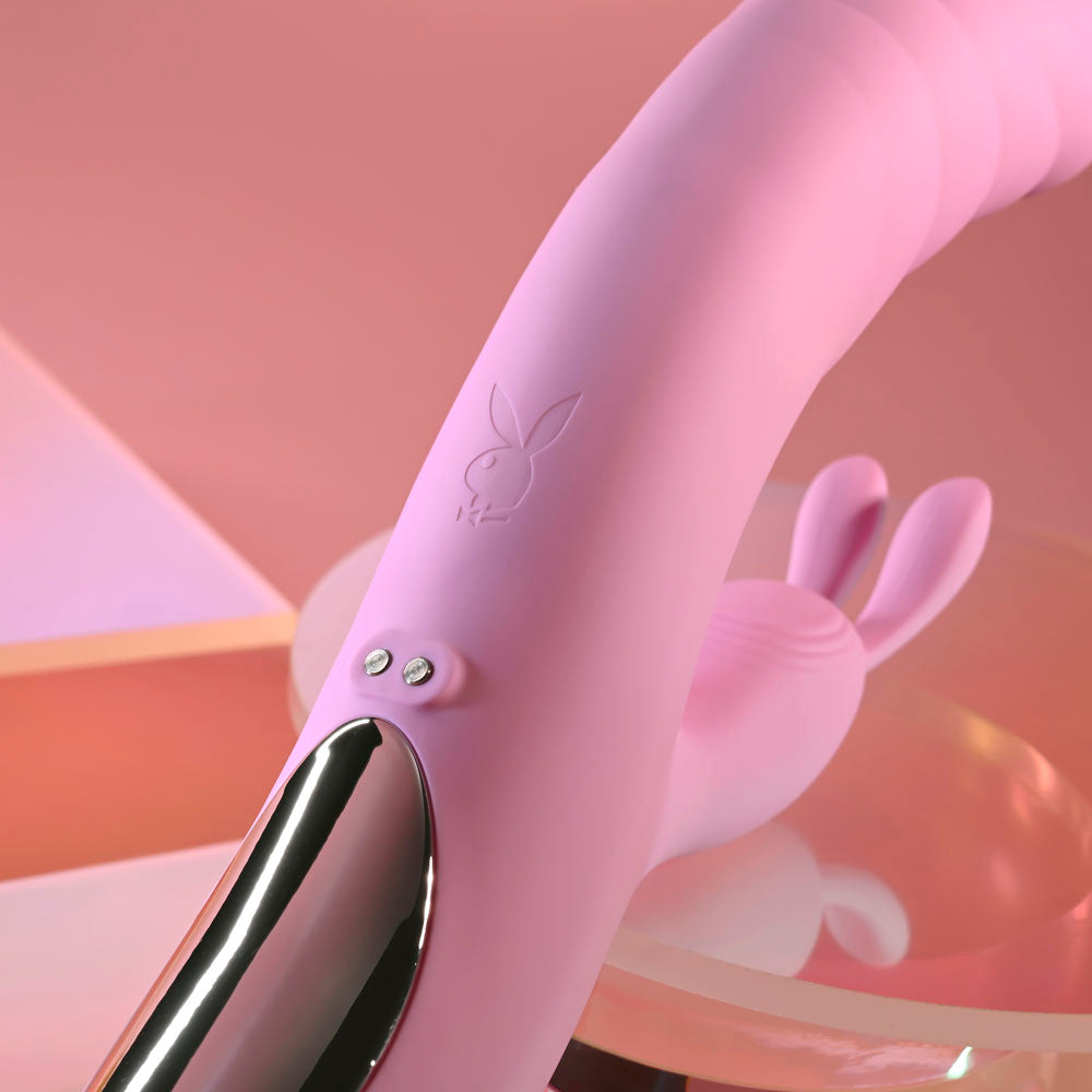 Playboy Pleasure Rub Me Right – Thrusting Rabbit Vibrator > Vibrators > Ladies > Rabbit Multi