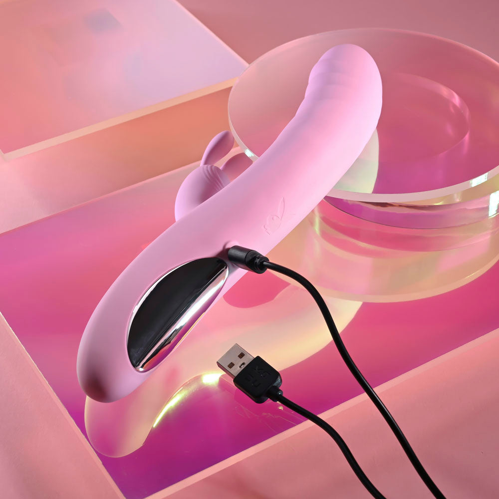 Playboy Pleasure Rub Me Right – Thrusting Rabbit Vibrator > Vibrators > Ladies > Rabbit Multi