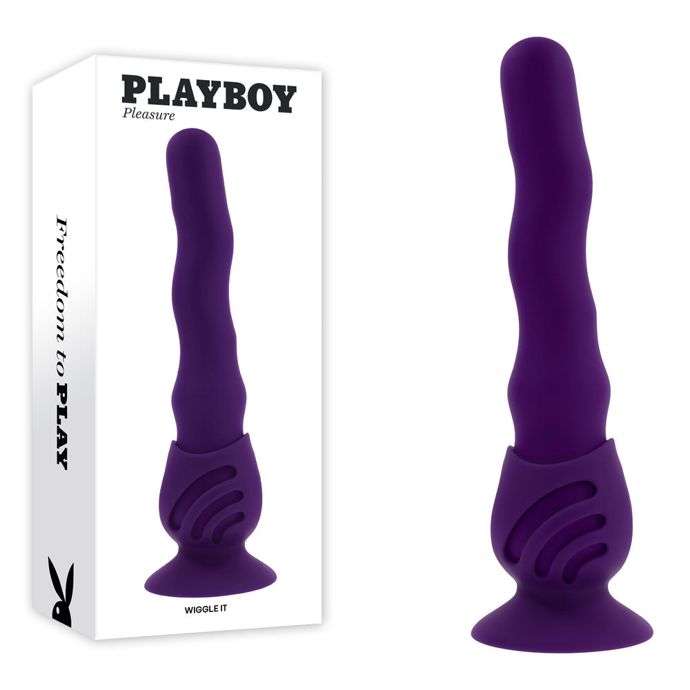 Playboy Wiggle It (USB Rechargeable) – 23.9 cm Wiggling Vibrator Purple > Vibrators > Unconventional Main image