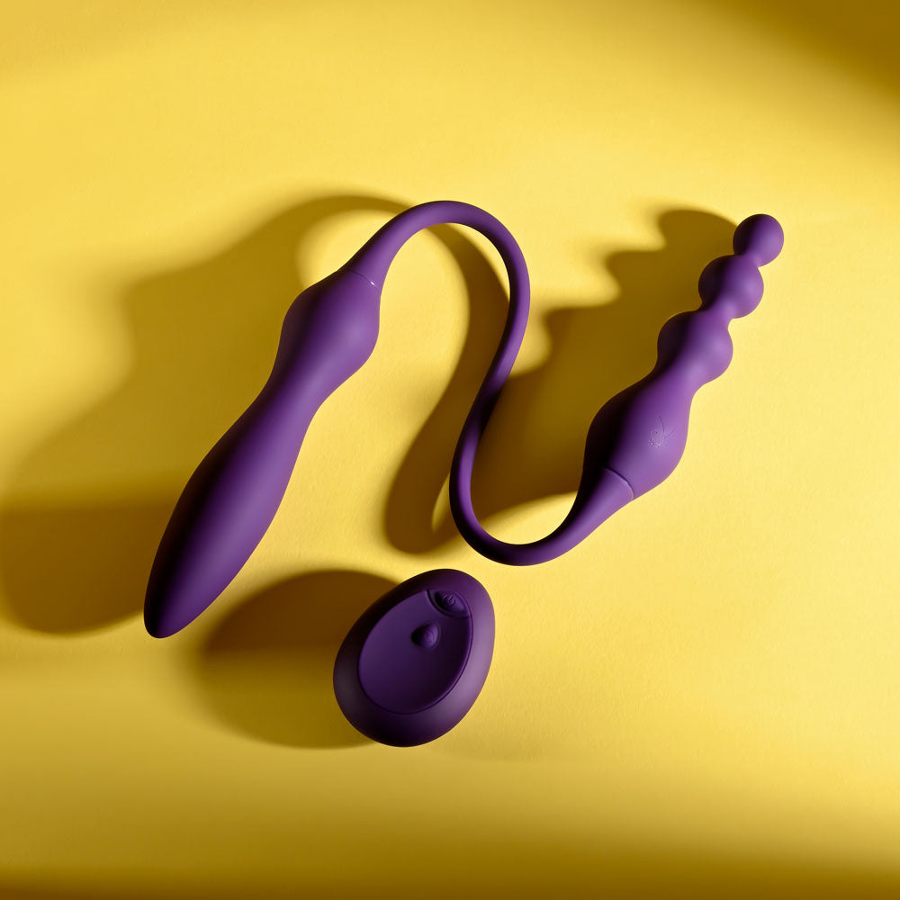 Playboy Pleasure This & That – USB Rechargeable Flexible Dual-Ended Vibrator 60 cm > Vibrators > Unconventional