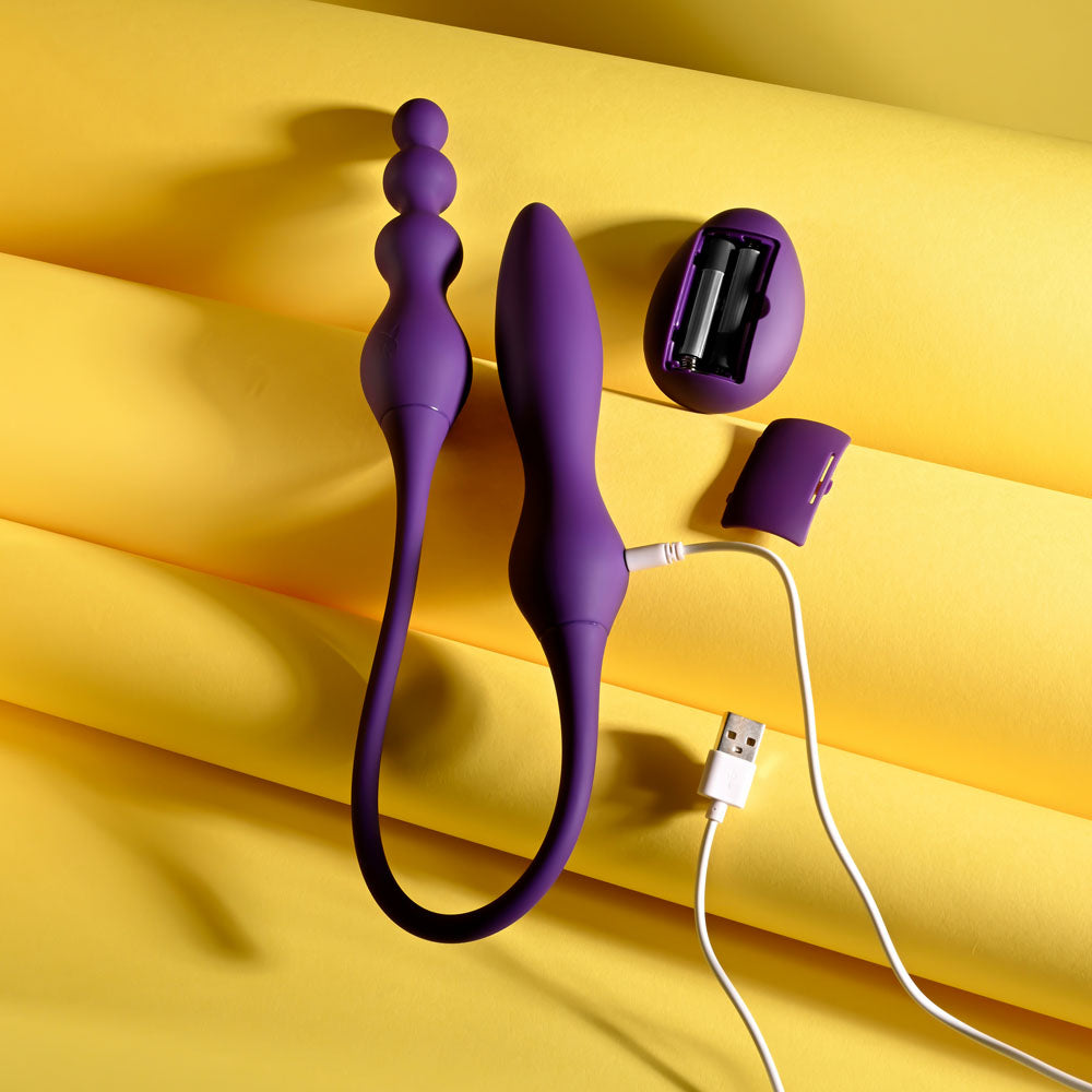 Playboy Pleasure This & That – USB Rechargeable Flexible Dual-Ended Vibrator 60 cm > Vibrators > Unconventional