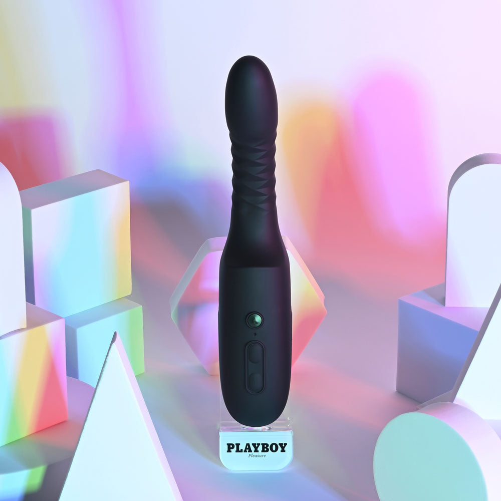Playboy Pleasure Overdrive – 28.2 cm USB Rechargeable Thrusting Vibrator > Vibrators > Standard Vibrators