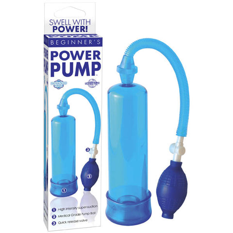 Beginner's Power Pump - 7.5" x 2.1" Insertable Blue > Pumps > Penis Pumps