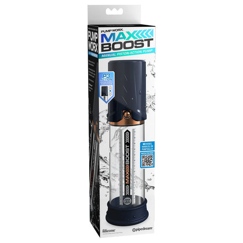 Pump Worx Max Boost Penis Pump in Blue PUMPS Male Electric