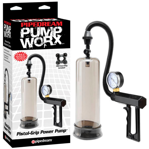 Pump Worx Pistol-Grip Power Pump - Penis Pump with Gauge Clear PUMPS