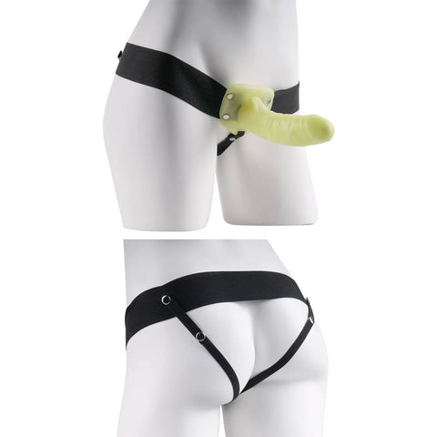 Fetish Fantasy 6'' Glow in the Dark Hollow Strap-On for Him or Her STRAP-ONS