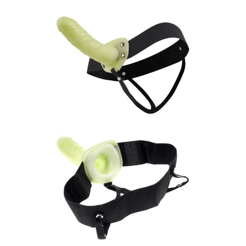 Fetish Fantasy 6'' Glow in the Dark Hollow Strap-On for Him or Her STRAP-ONS