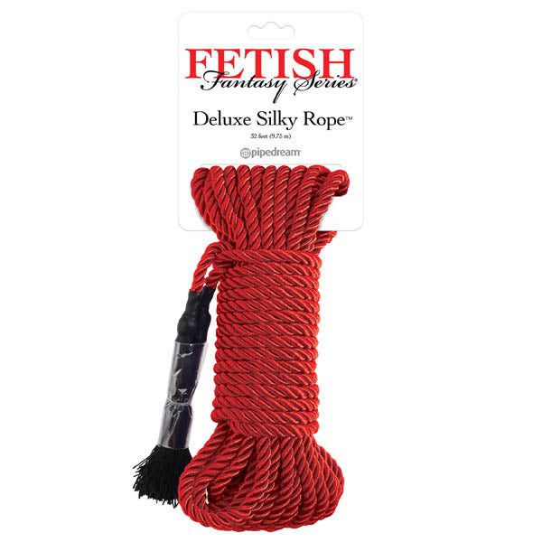 Deluxe Silky Bondage Rope 9.75 Meters of Soft and Durable Pleasure Red Rope