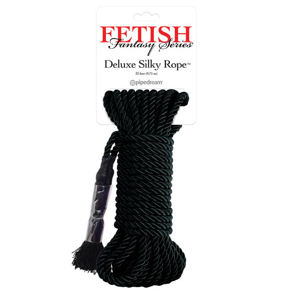 Fetish Fantasy Series Deluxe Silky Rope 9.75 m Bondage Rope Black Rope