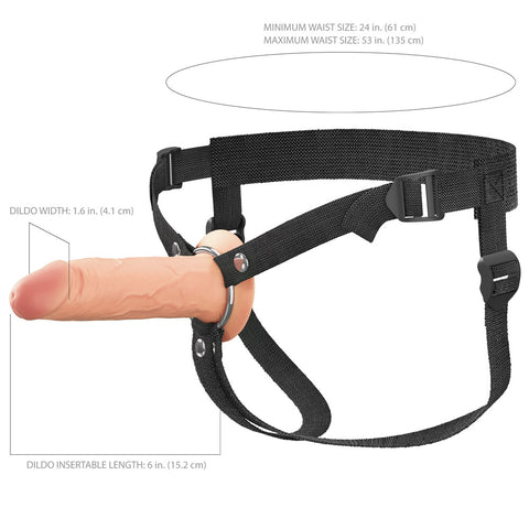 Fx Elite 6 Inch Silicone Hollow Strap On Flesh Dildos & Dongs