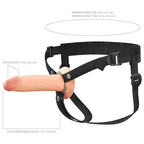 Fx Elite 7 Inch Silicone Hollow Strap On Flesh Dildos & Dongs