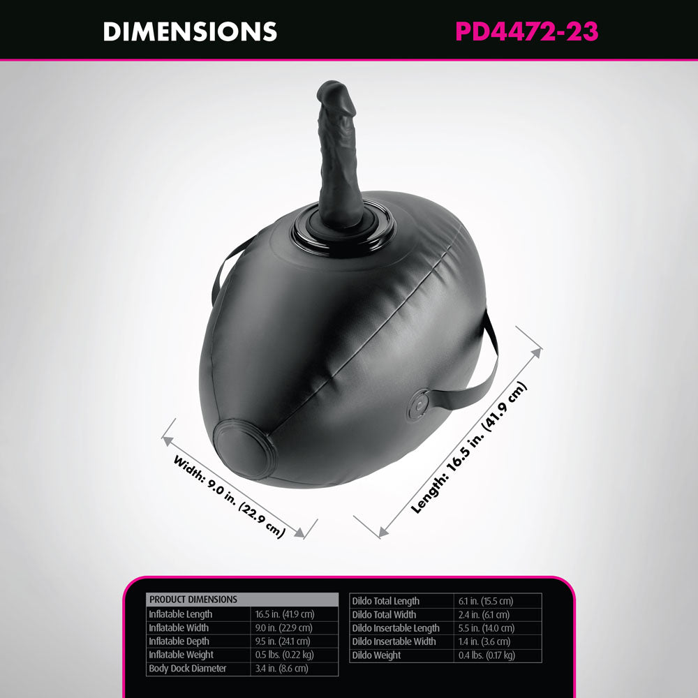 Fetish Fantasy Series Body Dock (Black) – Inflatable Love Seat > Sex Toys > Sex Positioners