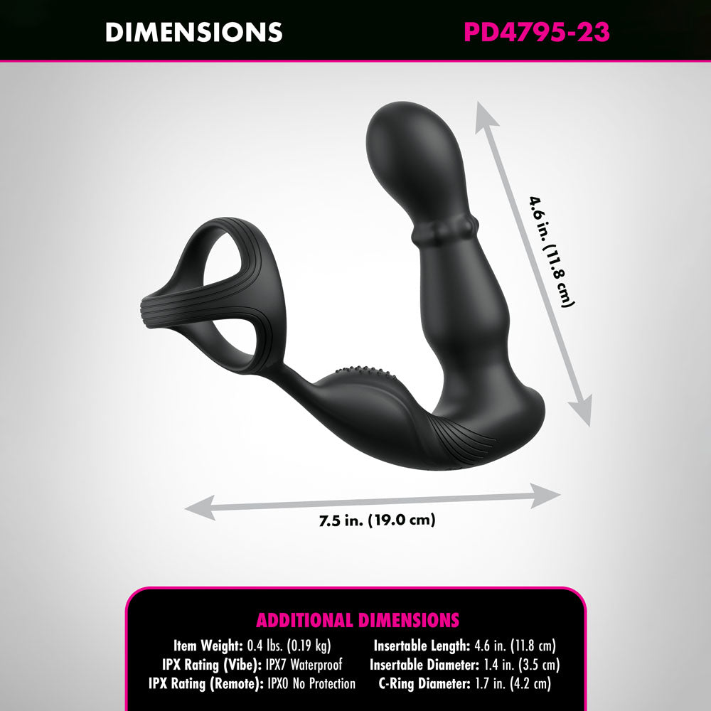 Anal Fantasy Elite Ass-Gasm Slide & Glide USB Rechargeable Silicone 7.5 Inch Prostate Massager > Anal Range > Prostate Plugs
