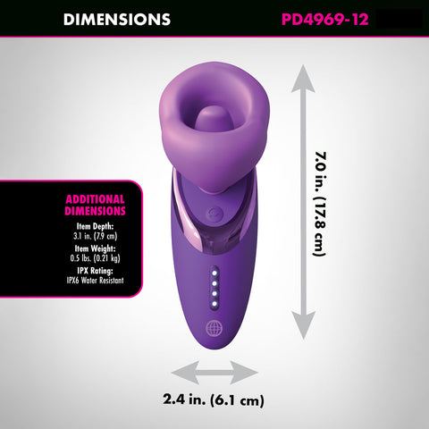 Fantasy for Her Pleasure Sucker USB Rechargeable Sucking Licking and Vibrating Stimulator STIMULATORS