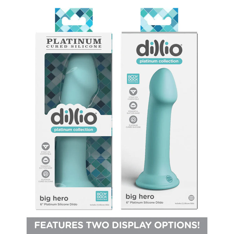 Dillio Platinum Big Hero - Teal - Teal 15.2 cm (6'') Dong Dongs Neutral