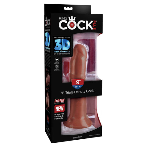 King Cock Plus 8 Inch Triple Density Cock Brown 20.3 cm Dong Dongs Realistic