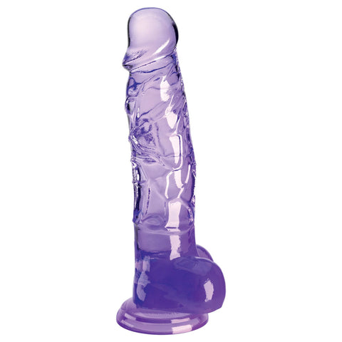 King Cock Clear 8 Inch Dildo with Balls for Ultimate Pleasure DONGS