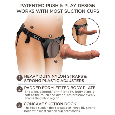 King Cock Elite Comfy Body Dock Kit with Tan 17.8 cm Dong STRAP-ONS