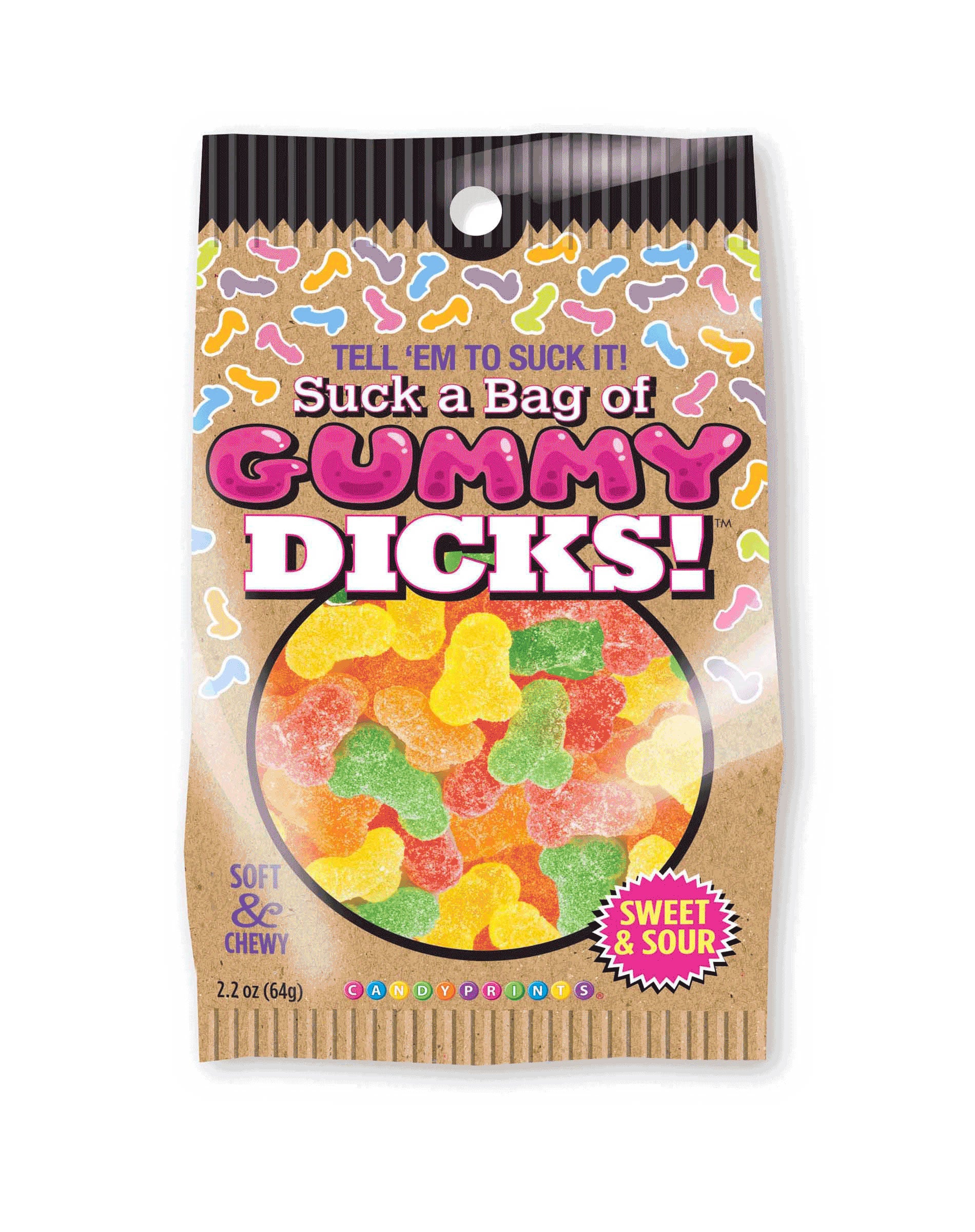 Suck a Bag of Gummy Dicks – Fruit-Flavored Gummy Candy > Novelties > Candy & Edible Items Main image