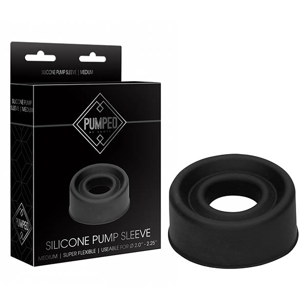 Pumped Silicone Pump Sleeve Medium Size Black Intimacy Accessory Default Title SLEEVES
