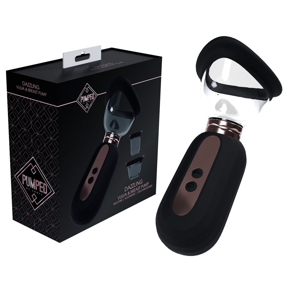 Shots Aroused Dazzling Auto Ladies Pump – USB Rechargeable Breast and Vulva Pump Black > Pumps > Female Pumps