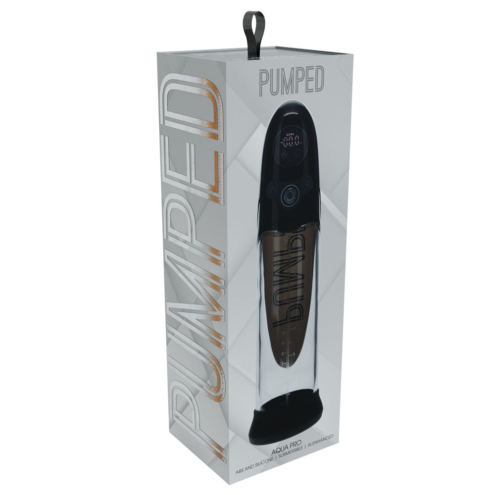 Pumped Aqua Pro Auto Pump Clear USB Rechargeable AI Enabled Submersible Auto Penis Pump PUMPS