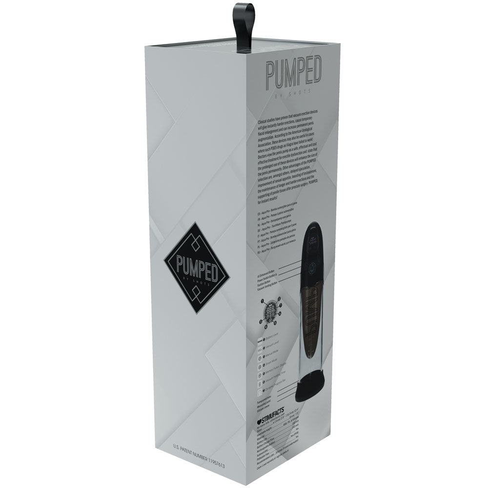 Pumped Aqua Pro Auto Pump Clear USB Rechargeable AI Enabled Submersible Auto Penis Pump PUMPS