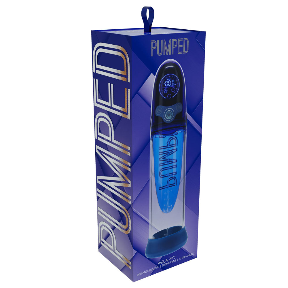 Pumped Aqua Pro Auto Pump Clear USB Rechargeable AI Enabled Submersible Auto Penis Pump PUMPS