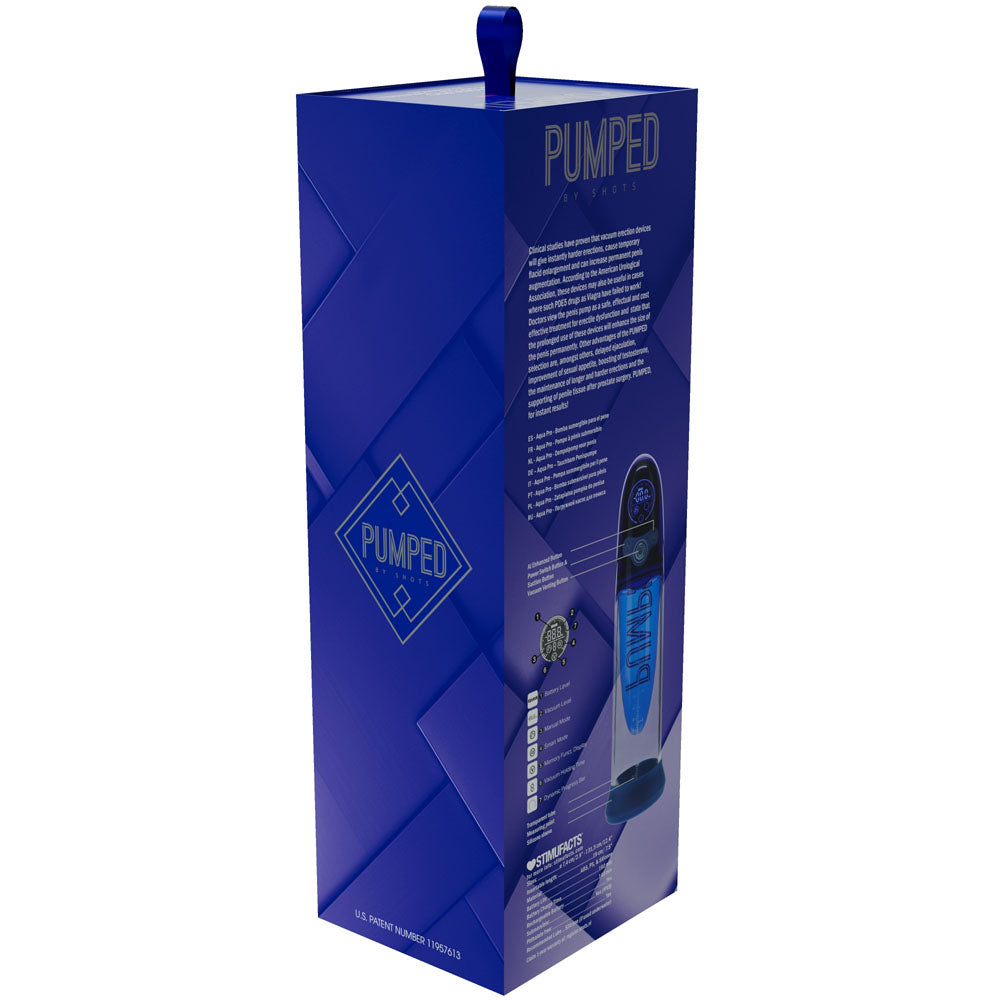 Pumped Aqua Pro Auto Pump Clear USB Rechargeable AI Enabled Submersible Auto Penis Pump PUMPS