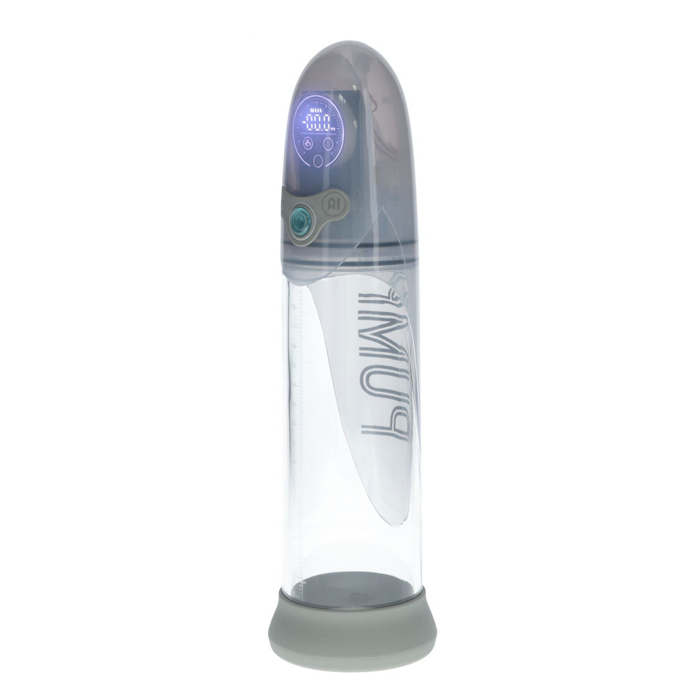 Pumped Aqua Pro Auto Pump Grey Clear USB Rechargeable AI Enabled Submersible Auto Penis Pump PUMPS Male Electric