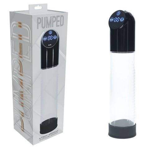 Pumped Automatic Waterproof USB Rechargeable Penis Pump Black PUMPS Male Electric